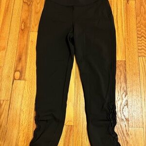 Black LuLu Lemon Leggings with Side Detail